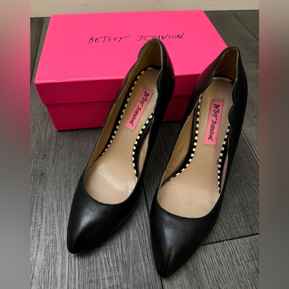 Betsey Johnson Black Stiletto Heels